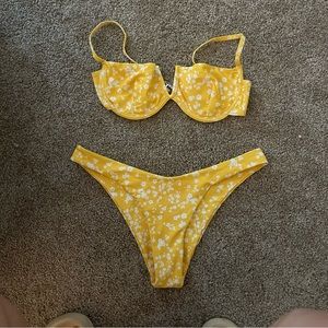 Yellow Floral Bikini